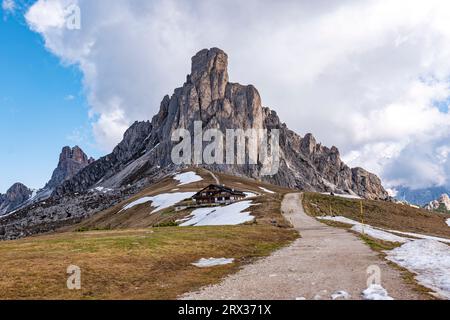 Mont Regusela sur le col de Giau dans les dolomites Banque D'Images