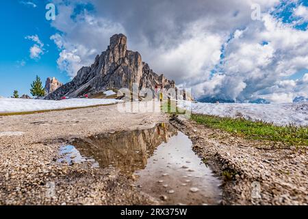 Mont Regusela sur le col de Giau dans les dolomites Banque D'Images