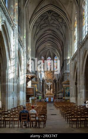 L'église Saint-Merry est une église catholique romaine du 4e arrondissement de Paris. L'église date du 11e siècle et est dédiée Banque D'Images