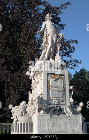 Mozart Denkmal (Statue Mozart), Buggarten, Vienne, Autriche, Europe Banque D'Images