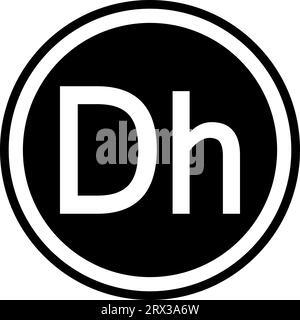 UAE dirham devise Émirats arabes Unis, vecteur Illustration de Vecteur