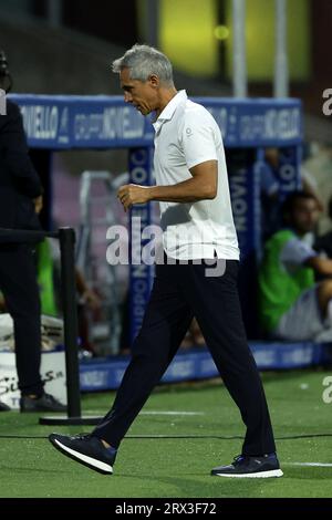 Salerne, Italie. 25 août 2023. Paulo Sousa entraîneur-chef de l'US Salernitana Dejection lors du match de Serie A entre l'US Salernitana et Frosinone Calcio au stade Arechi de Salerne (Italie), le 22 septembre 2023. Crédit : Insidefoto di andrea staccioli/Alamy Live News Banque D'Images