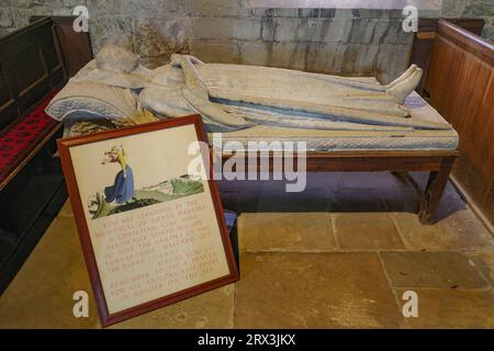 Bamburgh, Angleterre - 13 juillet 2023 : Mémorial Grace Darling dans l'église St Aidans, Bamburgh, Northumberland Banque D'Images