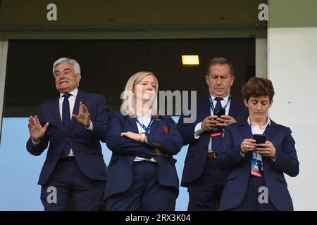 Gothenburg, Suède. 22 septembre 2023. Gamla Ullevi, Gothenburg, Suède, 22 septembre 2023 : les officiels espagnols en tête du match en UEFA Nations League le 22 septembre 2023 entre la Suède et l'Espagne au Gamla Ullevi à Gothenburg, Suède (Peter Sonander/SPP) crédit : SPP Sport Press photo. /Alamy Live News Banque D'Images