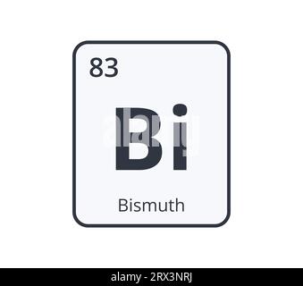 Symbole chimique du bismuth. Illustration de Vecteur