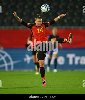 Heverlee, Belgique. 22 septembre 2023. La Belge Jassina Blom photographiée en action lors d'un match entre l'équipe nationale féminine de Belgique les Red Flames et les pays-Bas, match 1/6 de la compétition 2023¿24 UEFA Women's Nations League, le vendredi 22 septembre 2023, à Heverlee. BELGA PHOTO DAVID CATRY crédit : Belga News Agency/Alamy Live News Banque D'Images