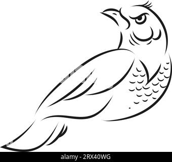 Bird Tattoo, illustration, vecteur sur fond blanc. Illustration de Vecteur