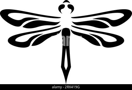Tatouage Dragonfly , illustration, vecteur sur fond blanc. Illustration de Vecteur