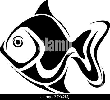 Tatouage de poisson, illustration de tatouage, vecteur sur un fond blanc. Illustration de Vecteur