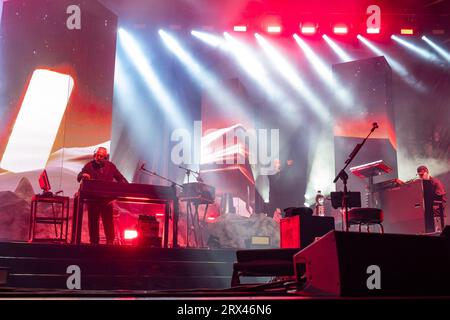 Vérone, Italie. 22 septembre 2023. Negramaro lors de leur concert à l'Arena di Verona pour leur tournée N2O 2003-2023 le 22 septembre 2023 à Vérone, en Italie. Crédit : Live Media Publishing Group/Alamy Live News Banque D'Images