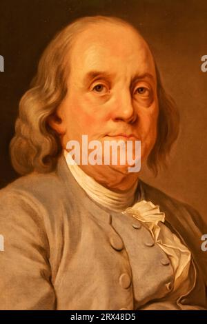 Portrait de Benjamin Franklin (1706-90) par Unknown Artist daté vers 1778 Banque D'Images