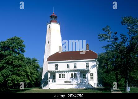 Sandy Hook Lighthouse, Gateway National Recreation Area, New Jersey Banque D'Images