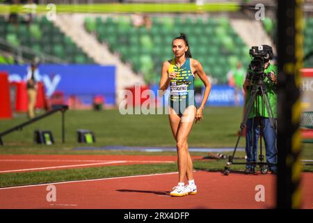 Iryna Gerashchenko (UKR) se prépare à sauter à une hauteur de 6-1 (1,87 m) dans le saut en hauteur féminin aux Championnats de la Diamond League à la pré Classique Banque D'Images