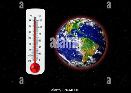 Réchauffement climatique, image composite conceptuelle Banque D'Images
