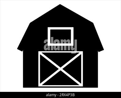 Art vectoriel de silhouette de grange Illustration de Vecteur