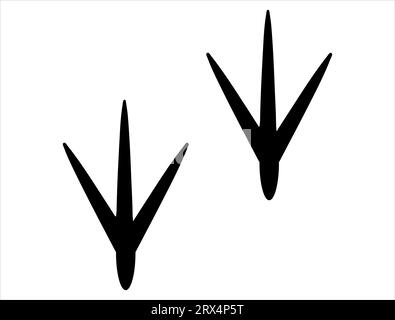 Art vectoriel de silhouette de pieds d'oiseau Illustration de Vecteur