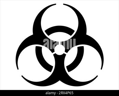 Fond blanc d'art vectoriel de silhouette biohazard Illustration de Vecteur
