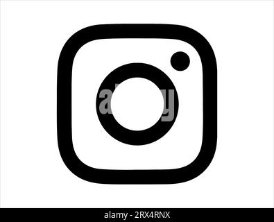 Art vectoriel silhouette d'icône Instagram Illustration de Vecteur