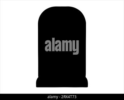 Fond blanc d'art vectoriel de silhouette tombstone Illustration de Vecteur