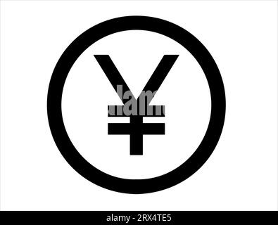 Art vectoriel de signe de devise de yen japonais Illustration de Vecteur
