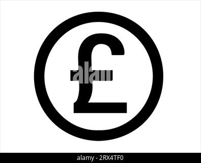 Illustration vectorielle de signe de devise britannique en livre sterling Illustration de Vecteur