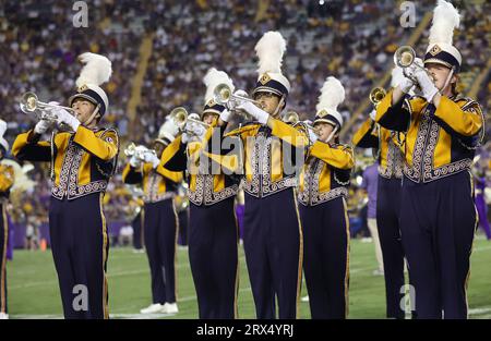 Baton Rouge, États-Unis. 09 septembre 2023. Lors d'un match de football universitaire au Tiger Stadium de Baton Rouge, Louisiane, le samedi 9 septembre 2023. (Photo de Peter G. Forest/Sipa USA) crédit : SIPA USA/Alamy Live News Banque D'Images