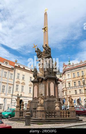 Colonne de la Sainte Trinité, Mala Strana, Prague Banque D'Images