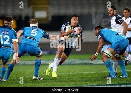 Israël Folau des Waratahs lors du match de Super Rugby entre les Blues et les Waratahs à Eden Park à Auckland, Nouvelle-Zélande Banque D'Images