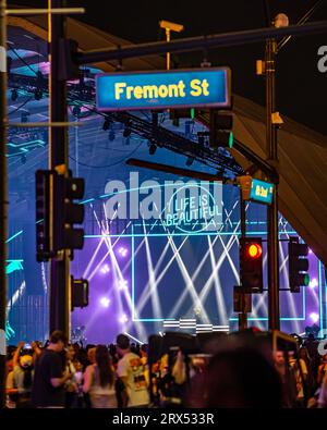 Las Vegas, États-Unis. 22 septembre 2023. Atmosphère pendant la première journée du festival de musique Life is Beautiful qui s'est tenu au centre-ville de Las Vegas, Nevada, le 22 septembre 2023. (Photo de Alive Coverage/Sipa USA) crédit : SIPA USA/Alamy Live News Banque D'Images