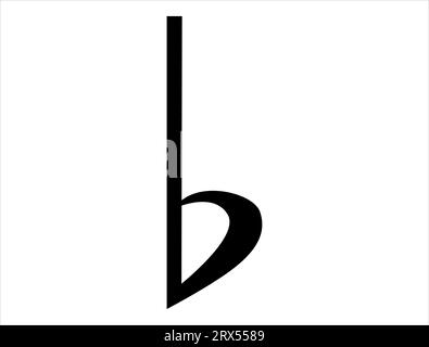 Fond blanc d'art vectoriel de silhouette de note plate Illustration de Vecteur