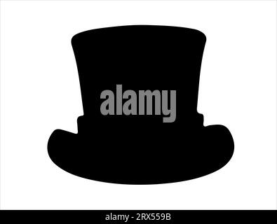 Leprechaun chapeau silhouette vecteur art fond blanc Illustration de Vecteur