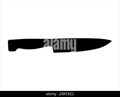 Fond blanc d'art vectoriel de silhouette de couteau Illustration de Vecteur