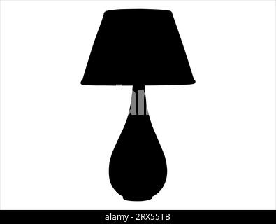 Fond blanc d'art vectoriel silhouette de lampe Illustration de Vecteur