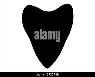 Fond blanc de vecteur art silhouette de dent de requin Illustration de Vecteur