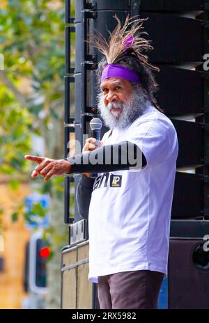 Sydney, Australie. 23 septembre 2023. Les Australiens soutiennent le « non ! » Votez au référendum Voice to Parliament Rassemblez-vous lors d'un rassemblement à Hyde Park. Photo : Bruce 'Uncle Bruce' Shillingsworth SNR. Crédit : Robert Wallace / Wallace Media Network / Alamy Live News Banque D'Images