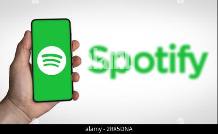 Spotify - fournisseur de services multimédia et de streaming audio Banque D'Images