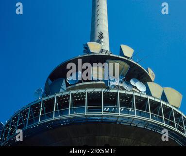 Tour de télévision, tour d'enregistrement lointain au Frauenkopf à Stuttgart, la tour d'enregistrement lointain de Stuttgart sur le Frauenkopf est un 192, 4 Banque D'Images