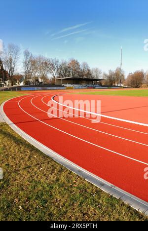 Piste de course dans un stade de sport Banque D'Images