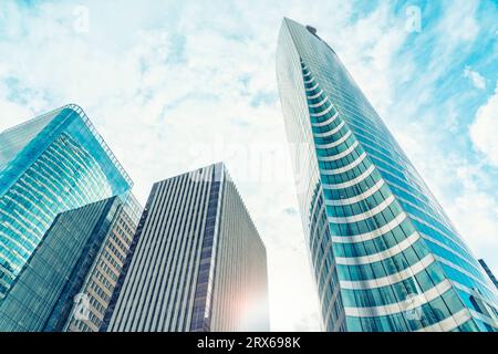 France, Ile-de-France, Paris, gratte-ciel moderne dans le quartier de la Défense Banque D'Images