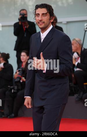 VENISE, ITALIE - SEPTEMBRE 05 : Pietro Castellitto assiste à un tapis rouge pour le film 'Enea' au 80e Festival de Venise le 05 septembre 2023 Banque D'Images