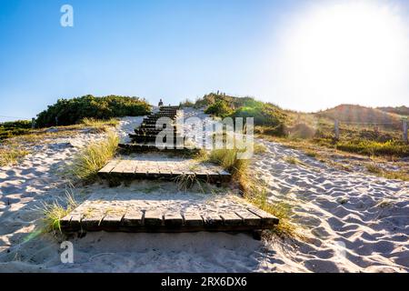 Allemagne, Schleswig-Holstein, promenade en bord de mer sur l'île de Sylt Banque D'Images