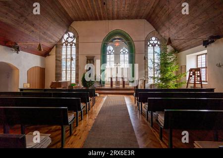 Intérieur de l'église St Giles (Agidienkirche) - Erfurt, Allemagne Banque D'Images