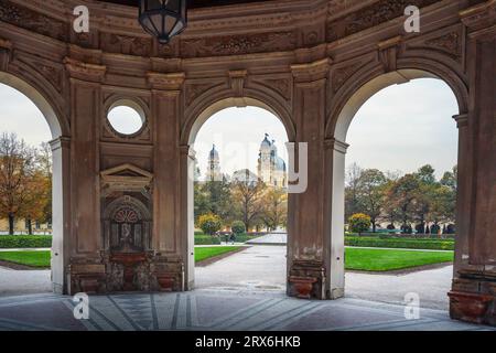 Intérieur du temple de Diana à Hofgarten - Munich, Bavière, Allemagne Banque D'Images