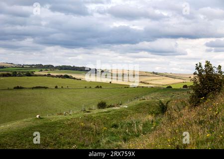 Vue depuis le Cissbury Ring, Worthing Banque D'Images