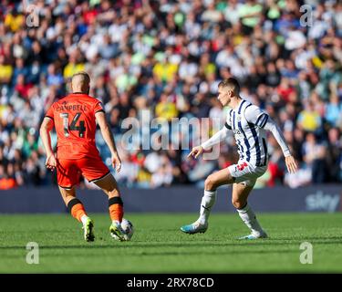 West Bromwich, Royaume-Uni. 23 septembre 2023. Le Conor Townsend de West Bromwich Albion en action lors du match de championnat EFL Sky Bet entre West Bromwich Albion et Millwall aux Hawthorns, West Bromwich, Angleterre le 23 septembre 2023. Photo de Stuart Leggett. Usage éditorial uniquement, licence requise pour un usage commercial. Aucune utilisation dans les Paris, les jeux ou les publications d'un seul club/ligue/joueur. Crédit : UK Sports pics Ltd/Alamy Live News Banque D'Images