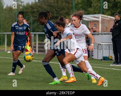 Glasgow, Écosse, Royaume-Uni. 21 août 2022 : finale de groupe UWCL entre L'AS Roma Femminile et le Paris féminines FC. Banque D'Images