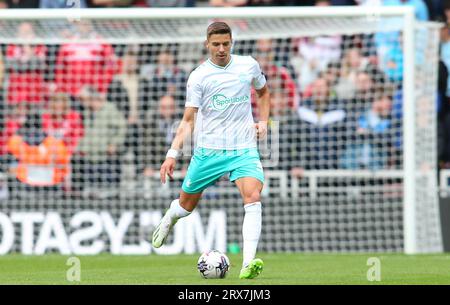 Jan Bednarek de Southampton lors du Sky Bet Championship match entre Middlesbrough et Southampton au Riverside Stadium, Middlesbrough le samedi 23 septembre 2023. (Photo : Michael Driver | MI News) crédit : MI News & Sport / Alamy Live News Banque D'Images