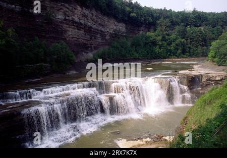 Lower Falls, Letchworth State Park, New York Banque D'Images