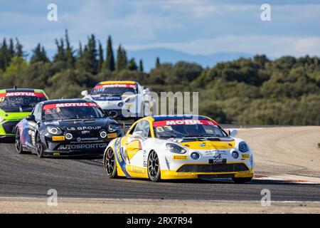 11 TIERCE Corentin FRA, LÉMERET Stéphane FRA, CMR, Alpine A110 GT4, ARGENT, lors de la 5e manche du Championnat de France FFSA GT - GT4 France 2023, du 22 au 24 septembre 2023 sur le circuit de Lédenon, à Lédenon, France - photo Marc de Mattia/DPPI crédit : DPPI Media/Alamy Live News Banque D'Images