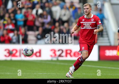 Lewis O'Brien de Middlesbrough lors du Sky Bet Championship match entre Middlesbrough et Southampton au Riverside Stadium, Middlesbrough le samedi 23 septembre 2023. (Photo : Michael Driver | MI News) crédit : MI News & Sport / Alamy Live News Banque D'Images